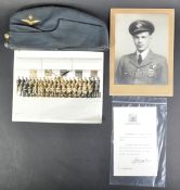 WWII SECOND WORLD WAR PILOT'S FORAGE CAP & EFFECTS