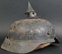 WWI FIRST WORLD WAR IMPERIAL GERMAN ERSATZ PICKELHAUBE METAL HELMET