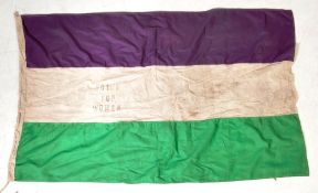 SUFFRAGETTE INTEREST - ' VOTES FOR WOMEN ' FLAG