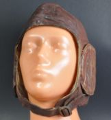 SCARCE WWII SECOND WORLD WAR LASCIA'S B TYPE RAAF LEATHER FLYING HELMET