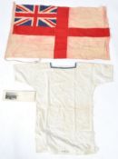 WWII INTEREST - HMS RAINBOW RELATED ITEMS - FLAG & CARD