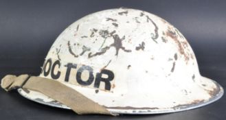WWII SECOND WORLD WAR ' DOCTOR ' STEEL BRODIE HELMET ORIGINAL