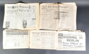 WWII SECOND WORLD WAR RELATED NEWSPAPERS