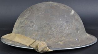 WWII SECOND WORLD WAR ORIGINAL COMBAT STEEL BRODIE HELMET