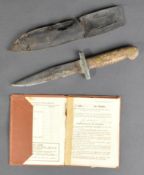 WWII SECOND WORLD WAR SOLDIER'S KNIFE & SERVICE RECORD