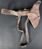 WWI FIRST WORLD WAR SAM BROWN LEATHER UNIFORM BELT WITH RFC BADGES