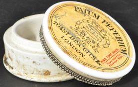WWI FIRST WORLD WAR PATUM PEPERIUM ' WAR TIME PACK ' FISH PASTE JAR