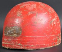 VINTAGE MID 20TH CENTURY FIBRE MOTORCYCLE RACING HELMET