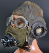 WWII SECOND WORLD WAR B TYPE FLYING HELMET, MASK & GOGGLES DISPLAY