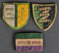 SUFFRAGETTE INTEREST - COLLECTION OF CLOTH PATCHES