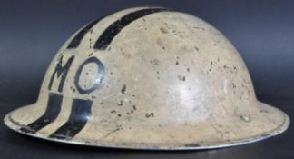 ORIGINAL WWII SECOND WORLD WAR ARP MEDICAL OFFICER'S BRODIE HELMET