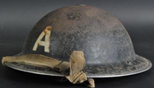 ORIGINAL WWII SECOND WORLD WAR AMBULANCE DRIVER'S BRODIE HELMET