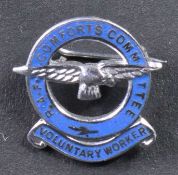 WWII SECOND WORLD WAR INTEREST ENAMEL RAF COMFORTS BADGE