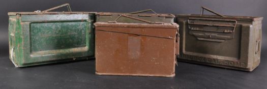 COLLECTION OF 20TH CENTURY AMMUNITION CANNISTERS / TINS
