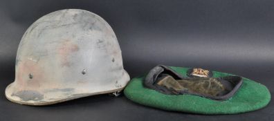 IRAQ WAR - SOUVENIR HELMET & ACCOMPANYING BERET