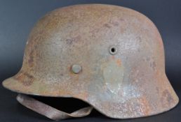 ORIGINAL WWII SECOND WORLD WAR THIRD REICH GERMAN STAHLHELM HELMET