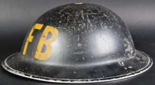 ORIGINAL WWII SECOND WORLD WAR FIRE BRIGADE BRODIE HELMET