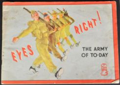 WWII INTEREST - ORIGINAL TUCK BOOK ' EYES RIGHT! ' ARMY RELATED BOOK