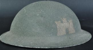 WWII SECOND WORLD WAR STEEL BRODIE COMBAT HELMET