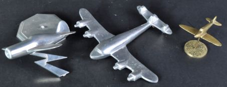 WWII SECOND WORLD WAR TRENCH ART TYPE DESKTOP AEROPLANE MODELS