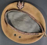 WWII SECOND WORLD WAR - SPECIAL AIR SERVICE SAS BADGED BERET