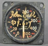 REMEMBERING THE LANCASTER BOMBER - ORIGINAL COCKPIT FUEL GAUGE