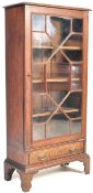 19TH CENTURY GEORGE III OAK ASTRAGAL GLAZED BOOKCASE