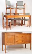 COTSWOLD SCHOOL 1930'S SOLID OAK DINING ROOM SUITE