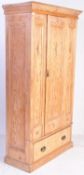 VICTORIAN 19TH CENTURY PINE SINGLE WARDROBE ARMOIRE