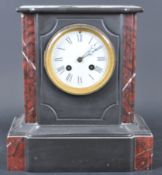19TH CENTURY VICTORIAN SLATE 8 DAY MANTEL CLOCK