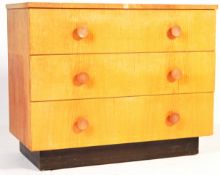 RETRO VINTAGE MID 20TH CENTURY TEAK WOOD CHEST OF DRAWERS