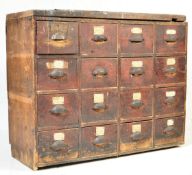 EARLY PINE 20TH CENTURY HABERDASHERY COUNTER UNIT