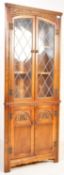 WOOD BROD OLD CHARM JACOBEAN REVIVAL CORNER CABINET