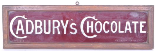 OF ADVERTSING INTEREST - CADBURYS CHOCOLATE - EARLY 20TH CENTURY ADVERTISING SIGN