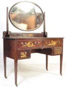 EDWARDIAN MAHOGANY & CHINOISERIE DRESSING TABLE CHEST