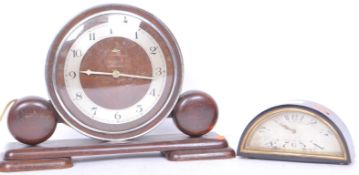 ART DECO HALF MOON MANTEL CLOCK