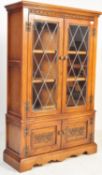 WOOD BROS OLD CHARM JACOBEAN REVIVAL OAK DISPLAY CABINET
