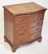REGENCY REVIVAL WALNUT SERPENTINE CHEST OF DRAWERS