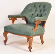 VICTORIAN 19TH CENTURY MAHOGANY CLUB LIBRARY ARMCHAIR
