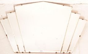 1930'S ART DECO FRAMELESS FAN SHAPED ODEON WALL MIRROR