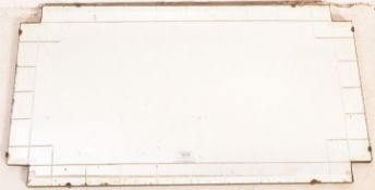 1930'S ART DECO FRAMELESS GEOMETRIC OVERMANTEL MIRROR