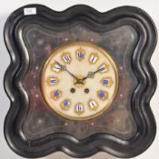 19TH CENTURY FRENCH MAHOGANY BULLS EYE WALL CLOCK