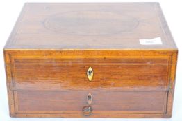 VICTORIAN 19TH CENTURY ROSEWOOD TUNBRIDGE WORKBOX