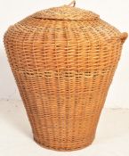 MID CENTURY RETRO WICKER SNAKER CHARMER LAUNDRY BASKET