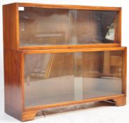 MID CENTURY MAHOGANY LAWYERS MODULAR BOOKCASE CABINET