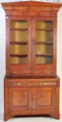 19TH CENTURY CONTINENTAL WALNUT LIBRARY BOOKCASE
