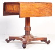 19TH CENTURY GEORGE III MAHOGANY DROP LEAF WORK TABLE