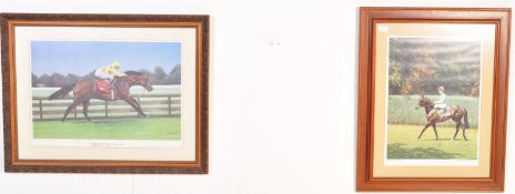 PAIR OF LIMITED EDITION 1980S HORSE RACING JOCKEY PRINTS