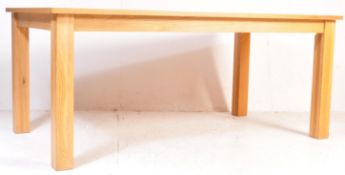 20TH CENTURY CONTEMPORARY OAK REFECTORY DINING TABLE