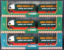 THREE CORGI EDDIE STOBART DIECAST MODEL LORRIES